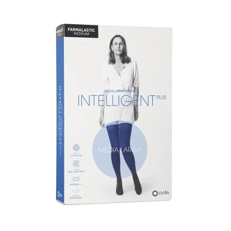 Farmalastic Novum Intelligent Plus Socks Navy Long Socks Size 1