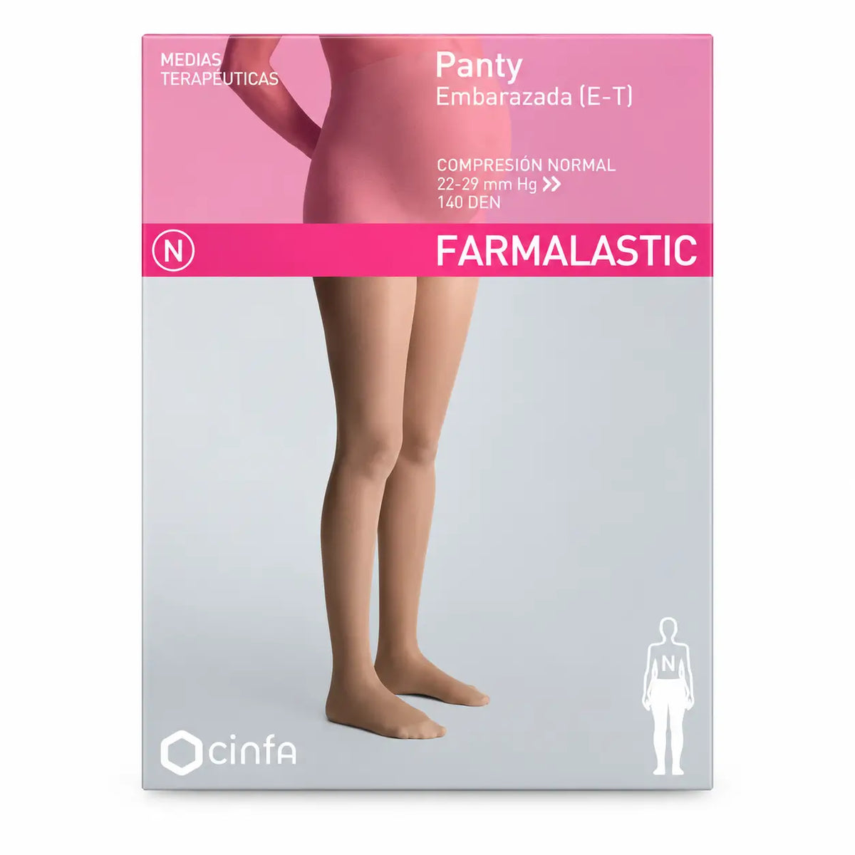 Culotte de compression Farmalastic Normal Pregnant Beige, Taille XL