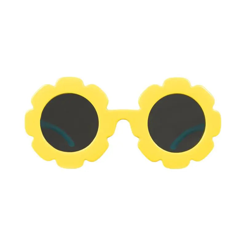 Farmamoda Lunettes de soleil polarisées pour enfants, fleurs jaunes et bleues, 25 gr