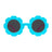 Farmamoda Lunettes de soleil polarisantes pour enfants, fleurs bleues et roses, 25 gr