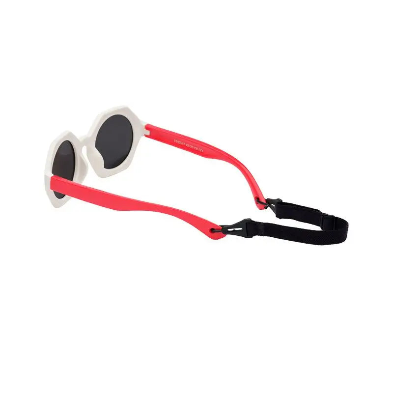 Lunettes de soleil polarisées pour enfants Farmamoda, blanc et rouge, 25 gr