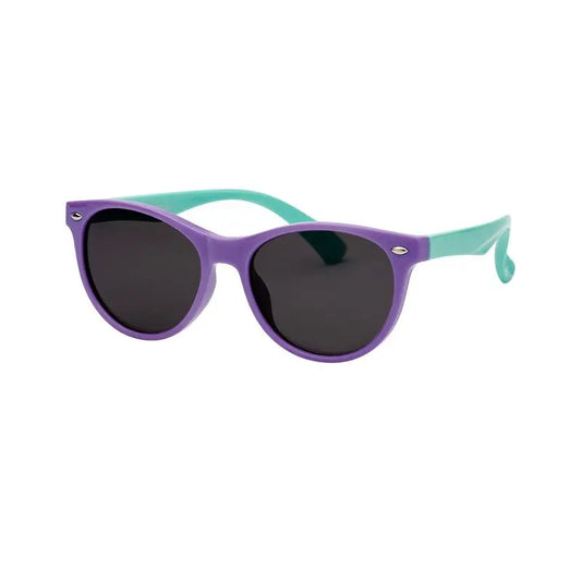 Farmamoda Children's Polarized Sunglasses Purple & Green Oval, 25 gr