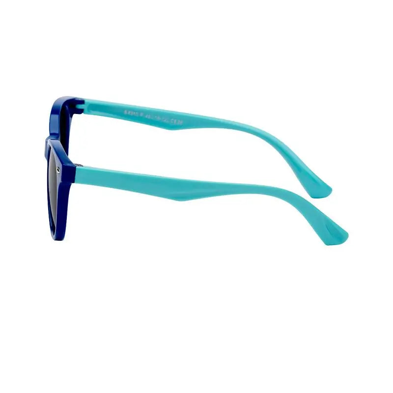 Farmamoda Lunettes de soleil ovales polarisées pour enfants, bleu marine et bleu ciel, 25 gr