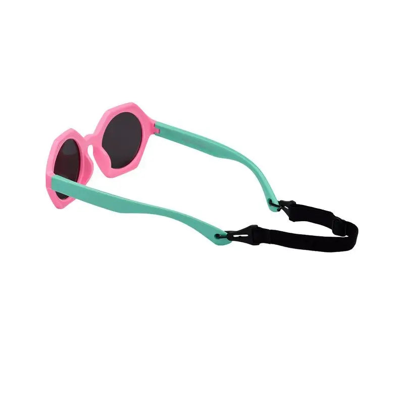 Lunettes de soleil polarisantes pour enfants Farmamoda, 25 gr, design vert et rose