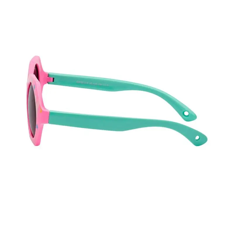Farmamoda Lunettes de soleil polarisées pour enfants, vertes et roses, 25 gr