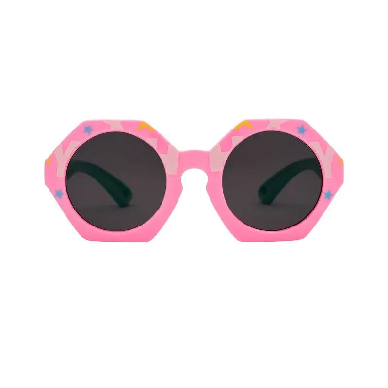 Lunettes de soleil polarisantes pour enfants Farmamoda, 25 gr, design vert et rose