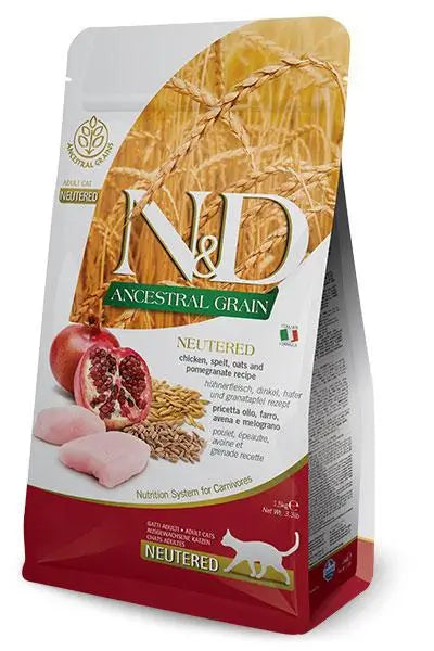 Farmina N&D Cat Ancestral Neutered Chicken 1,5Kg, cat food