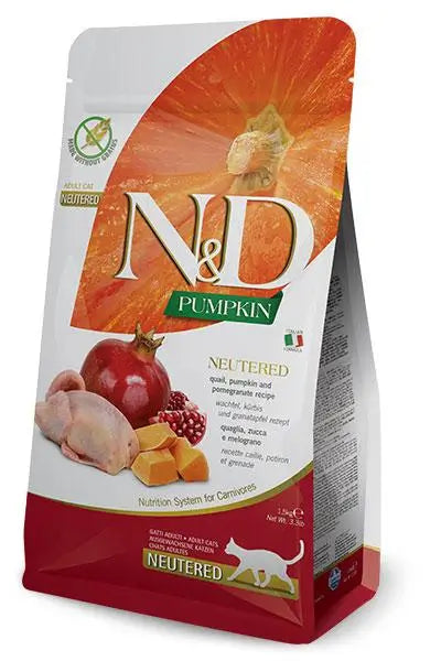 Farmina N&D Cat Pumpkin Neutered Neutered Quail 300Gr, cat food