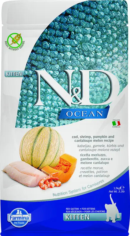 Farmina N&D Cat Kitten Ocean Codfish Pumpkin 1,5Kg, kitten food