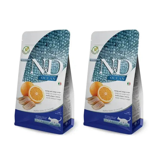 Farmina N&D Cat Ocean Ocean Herring 1,5Kg, Cat Food, Pack Of 2