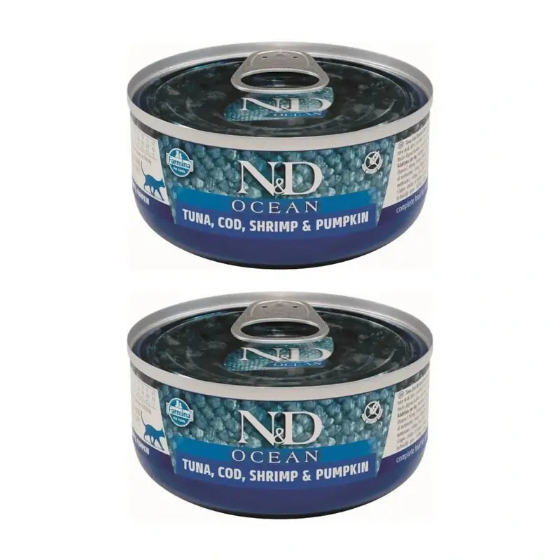Farmina N&D Cat Ocean Tuna Cod Cod Pumpkin 30X70Gr, Pack Of 2
