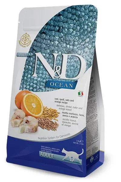 Farmina N&D Cat Ocean Low Grain Codfish 5Kg, cat food