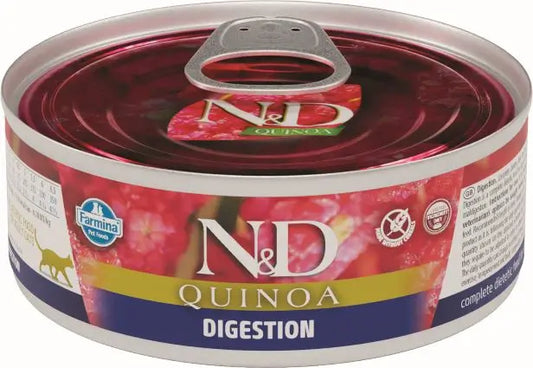 Farmina N&D Cat Quinoa Digestion Box 24X80Gr, wet food for cats
