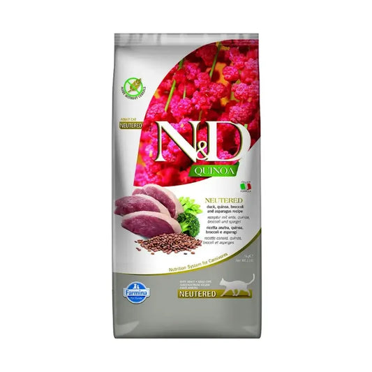 Farmina N&D Cat Quinoa Neutered Neutered Duck 5Kg, cat food