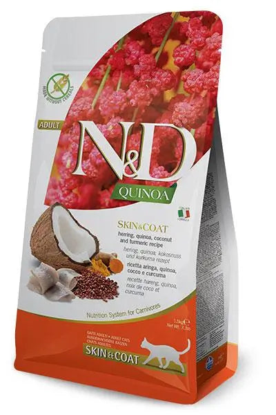 Farmina N&D Cat Quinoa Skin Coat Herring 5Kg, cat food
