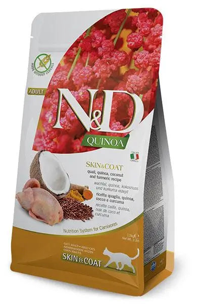 Farmina N&D Cat Quinoa Skin Coat Quail 300Gr, cat food