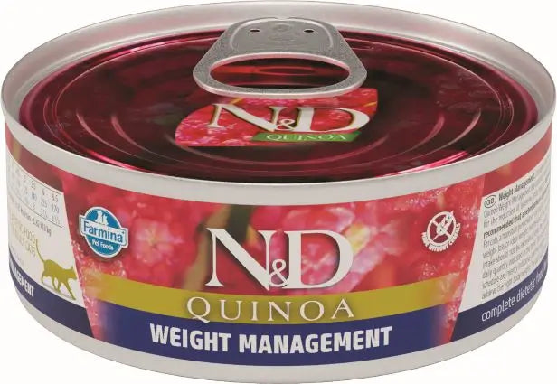 Farmina N&D Cat Quinoa Weight Management 24X80Gr Box, wet food for cats