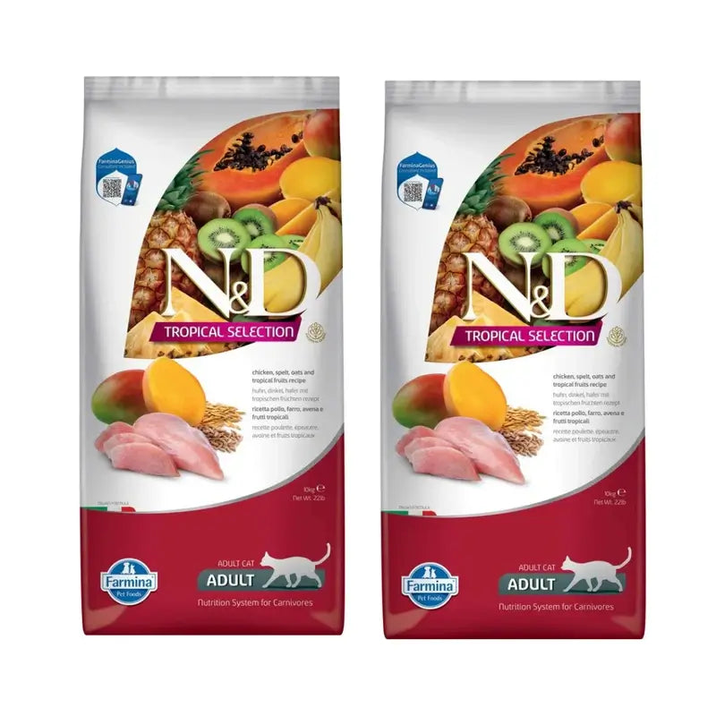 Farmina N&D Cat Tropical Selection Chicken 10Kg, Pack Of 2