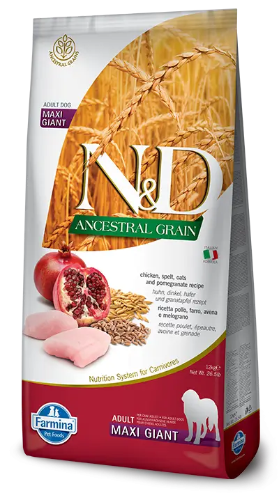 Farmina N&D Dog Ancestral Giant Chicken 12Kg, dog food for dogs