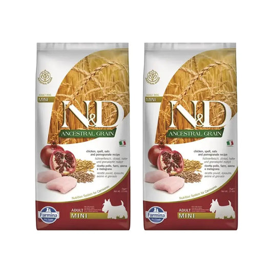 Farmina N&D Dog Ancestral Mini Chicken 7Kg, Dog Food, Pack Of 2
