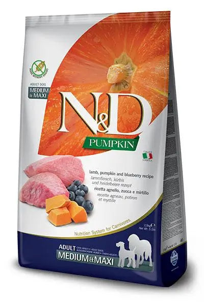 Farmina N&D Dog Pumpkin Medium Maxi Lamb 2,5Kg, dog food