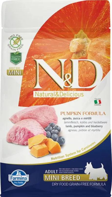 Farmina N&D Dog Pumpkin Mini Lamb 800Gr, dog food for dogs