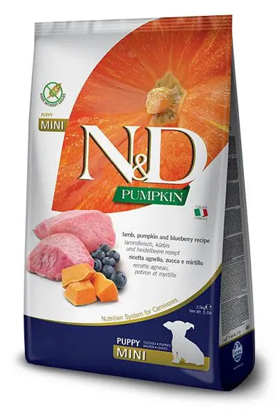Farmina N&D Dog Puppy Pumpkin Mini Lamb 800Gr, dog food for puppies