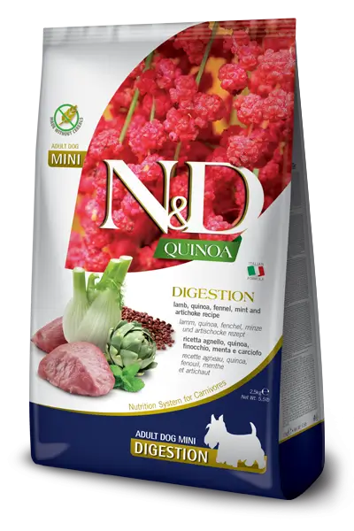 Farmina N&D Dog Quinoa Digestion Lamb Mini 800Gr, dog food for dogs