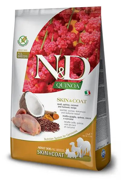 Farmina N&D Dog Quinoa Skin Coat Quail 7kg dog food