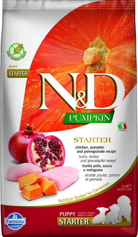 Farmina N&D Dog Starter Puppy Pumpkin Chicken 2,5Kg, dog food for puppies
