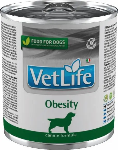 Farmina Vet Life Natural Diet Dog Obesity 6X300Gr, wet food for dogs