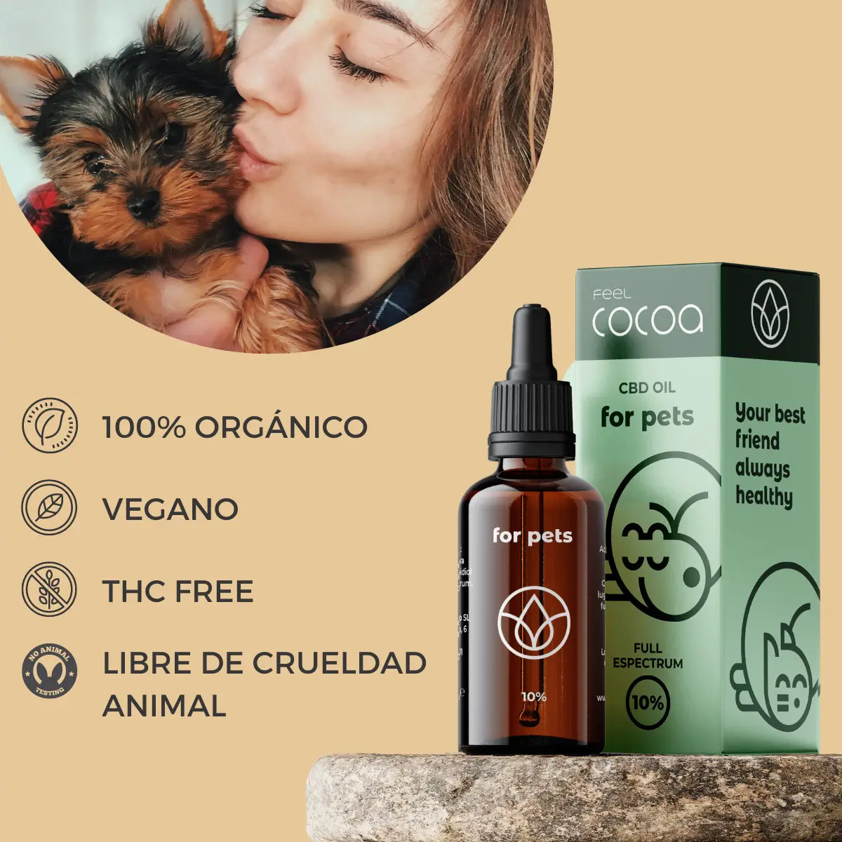 Feel Cocoa Cbd Oil 5% Chiens et Chats, 10 ml