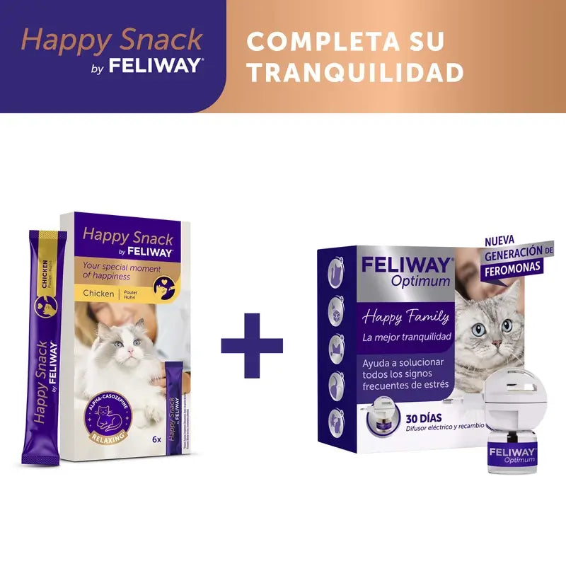 Feliway Happy Snack Saveur Poulet, 24 sachets