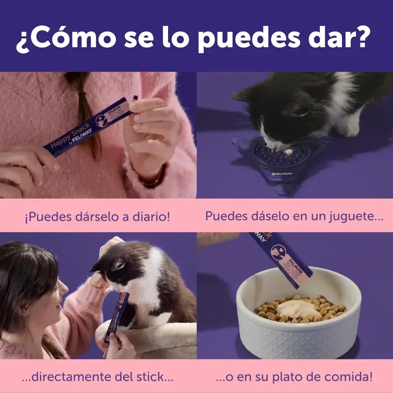 Feliway Happy Snack Goût saumon, 24 sachets
