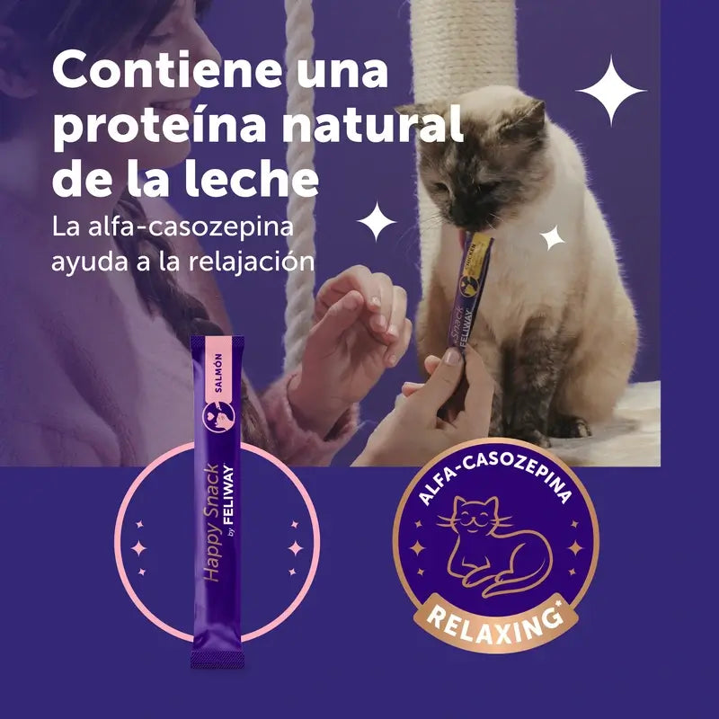 Feliway Happy Snack Goût saumon, 6 sachets