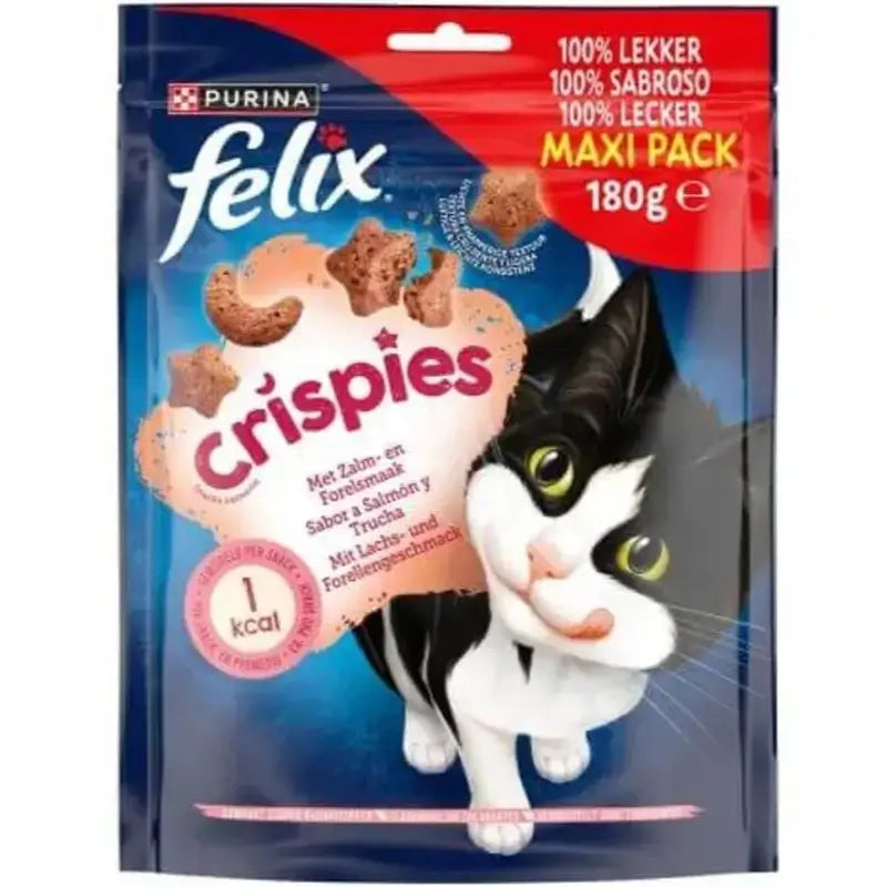 Felix Crispies au saumon et à la truite, 5 x 180 grammes