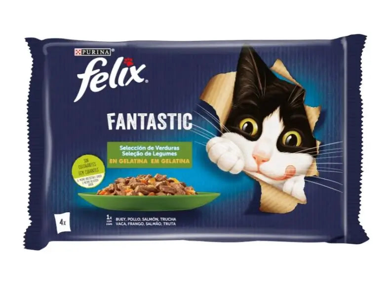 Felix Fantastic Vegetable Selection 12X4X85Gr, wet food for cats