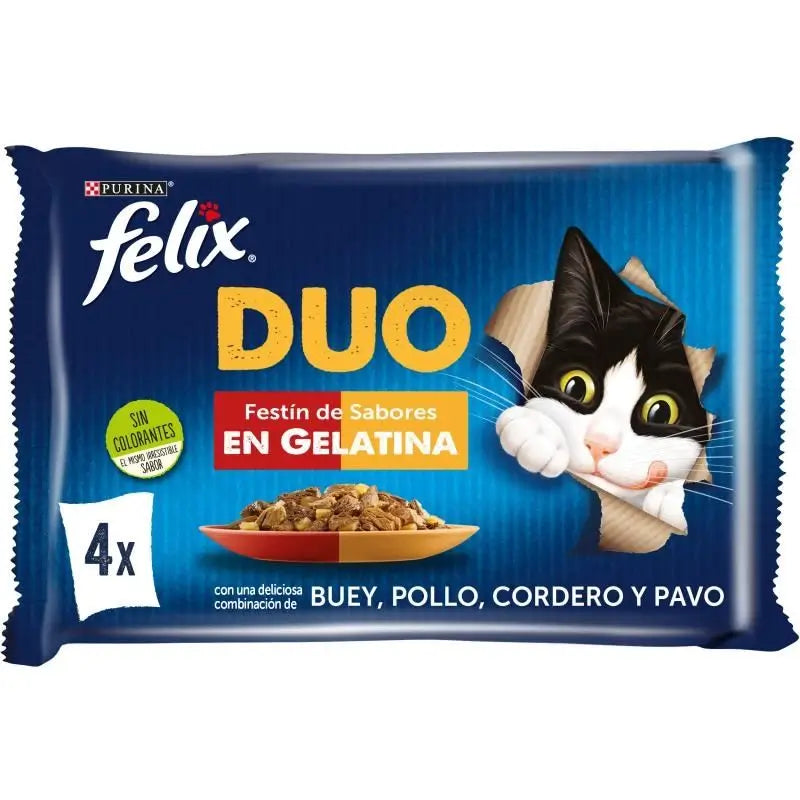 Felix Feline Fantastic Fantastic Duo Delicious Meat 12X4X85Gr