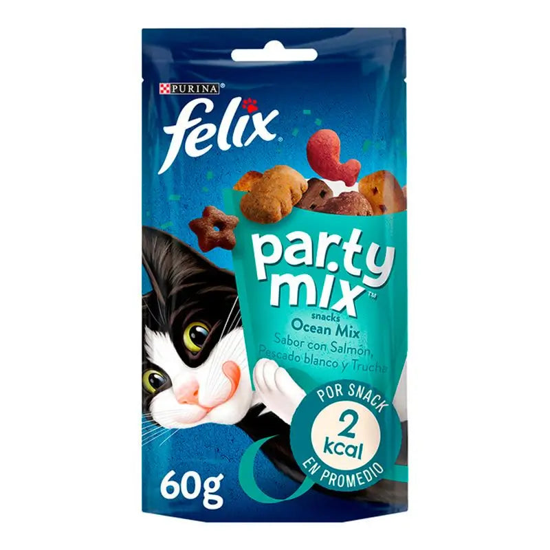 Felix Party Feline Mix Ocean Box 8X60Gr, wet food for cats