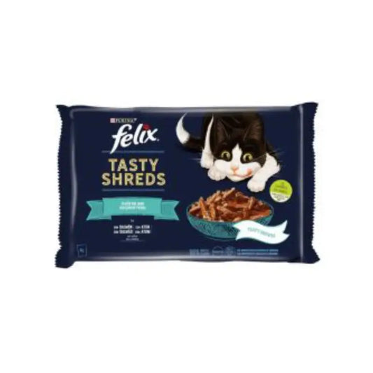 Felix Tasty Shreds Saumon à la sauce 12 x 4 x 80 grammes