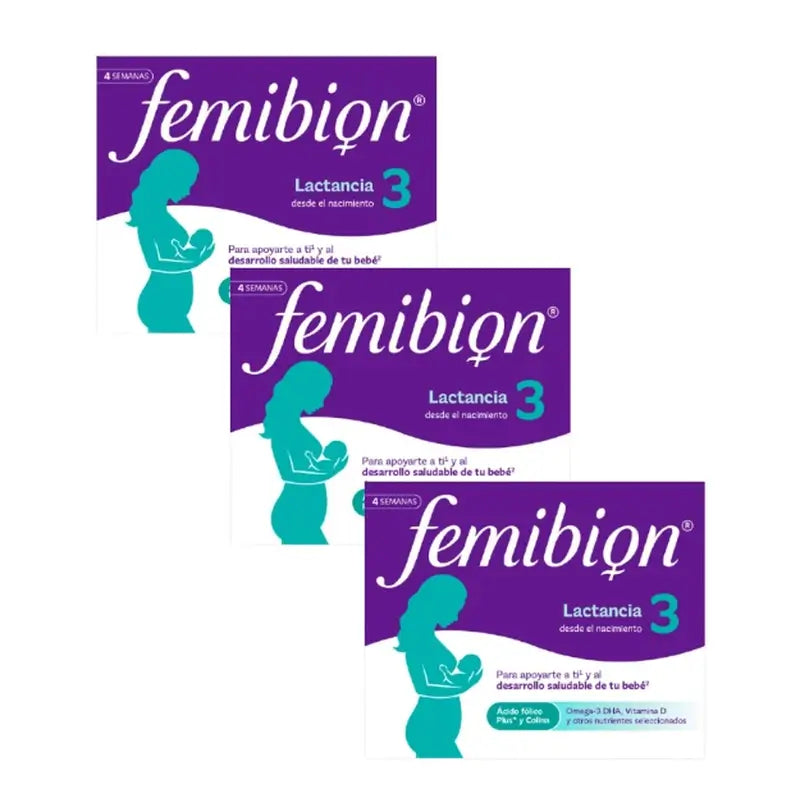 Femibion 3 Lactation Pregnancy with Folic Acid and Vitamins, 3 x 28 Tablets