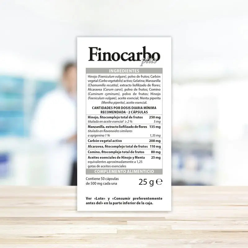 Aboca Finocarbo Plus Gaz Intestinaux, 50 Capsules