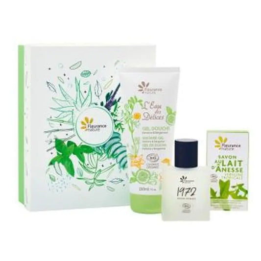 Fleurance Nature Men's Shower Gel Verbena+Perfume+Soap Box