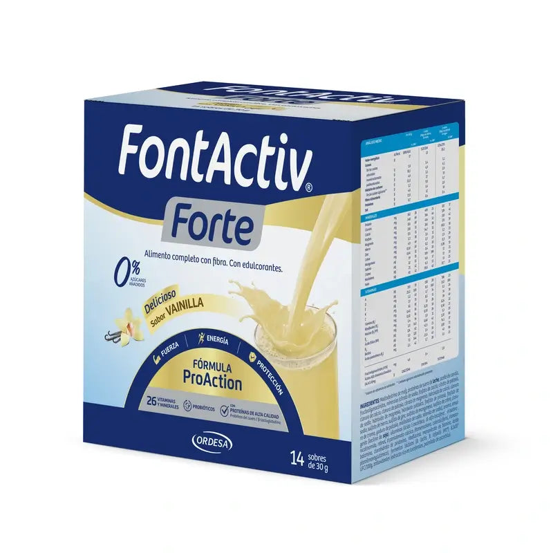 FontActiv Forte Vanilla Pack 3 x 14 x 30 grammes
