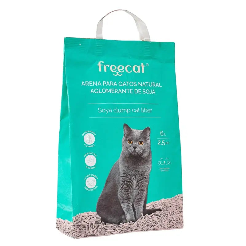 Freedog Natural Clumping Cat Litter Soya Lavender, 6 litres