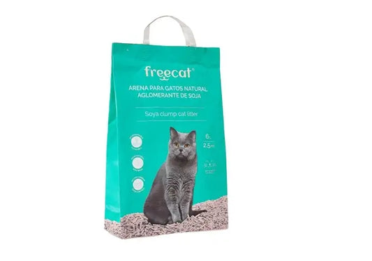 Freedog Natural Litière agglomérante pour chat Soya Lavande, 6 litres