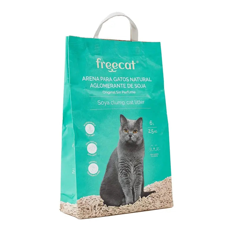 Freedog Natural Clumping Cat Litter Soya Original, 6 litres