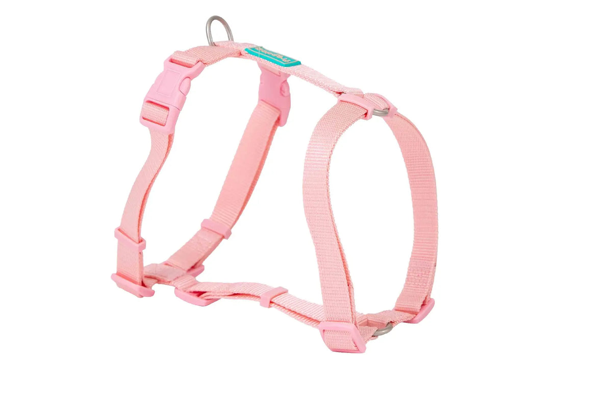 Harnais Freedog en nylon Basic rose, 20 mm, 51/70 cm