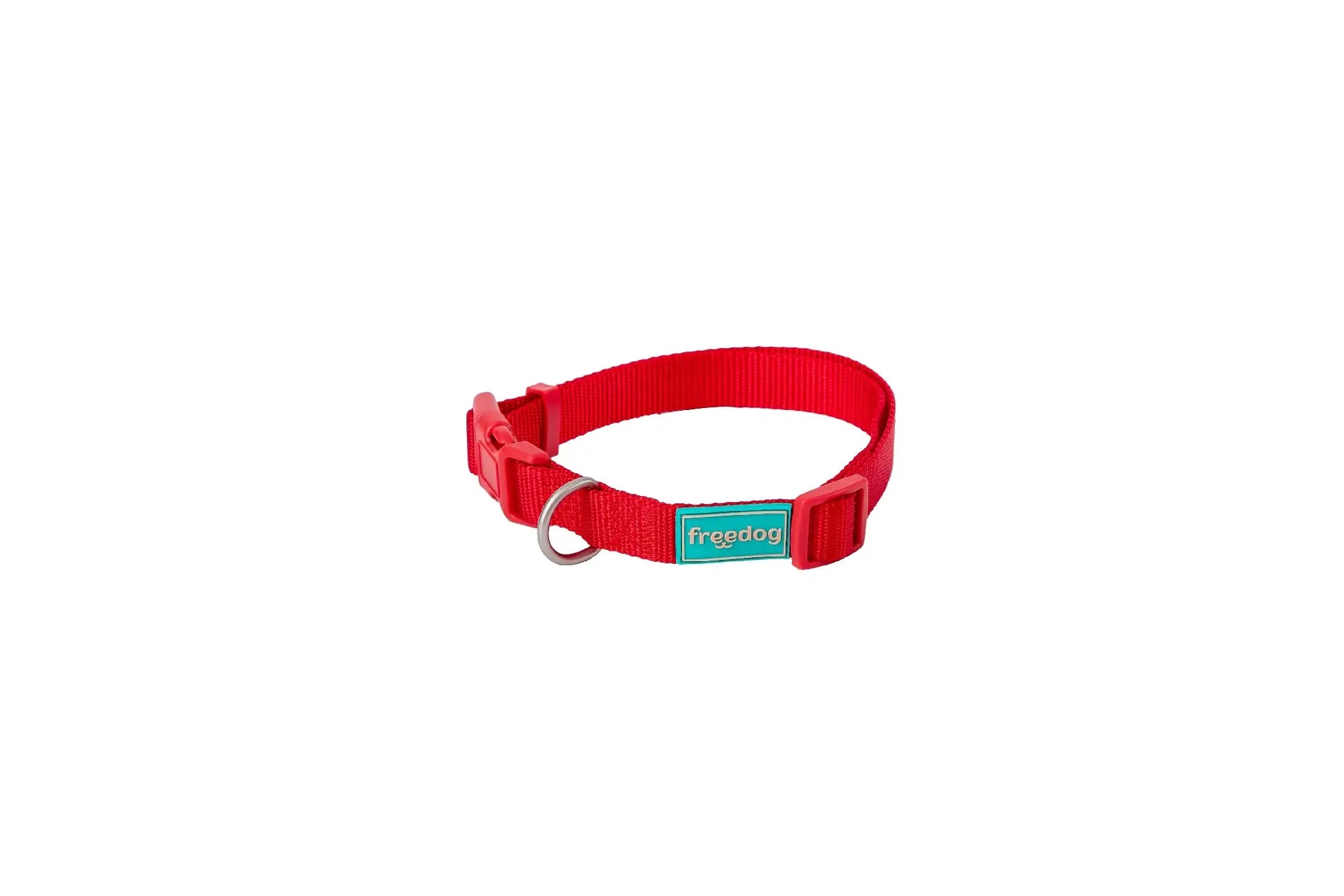 Collier Freedog en nylon Basic rouge, 25 mm, 38/66 cm