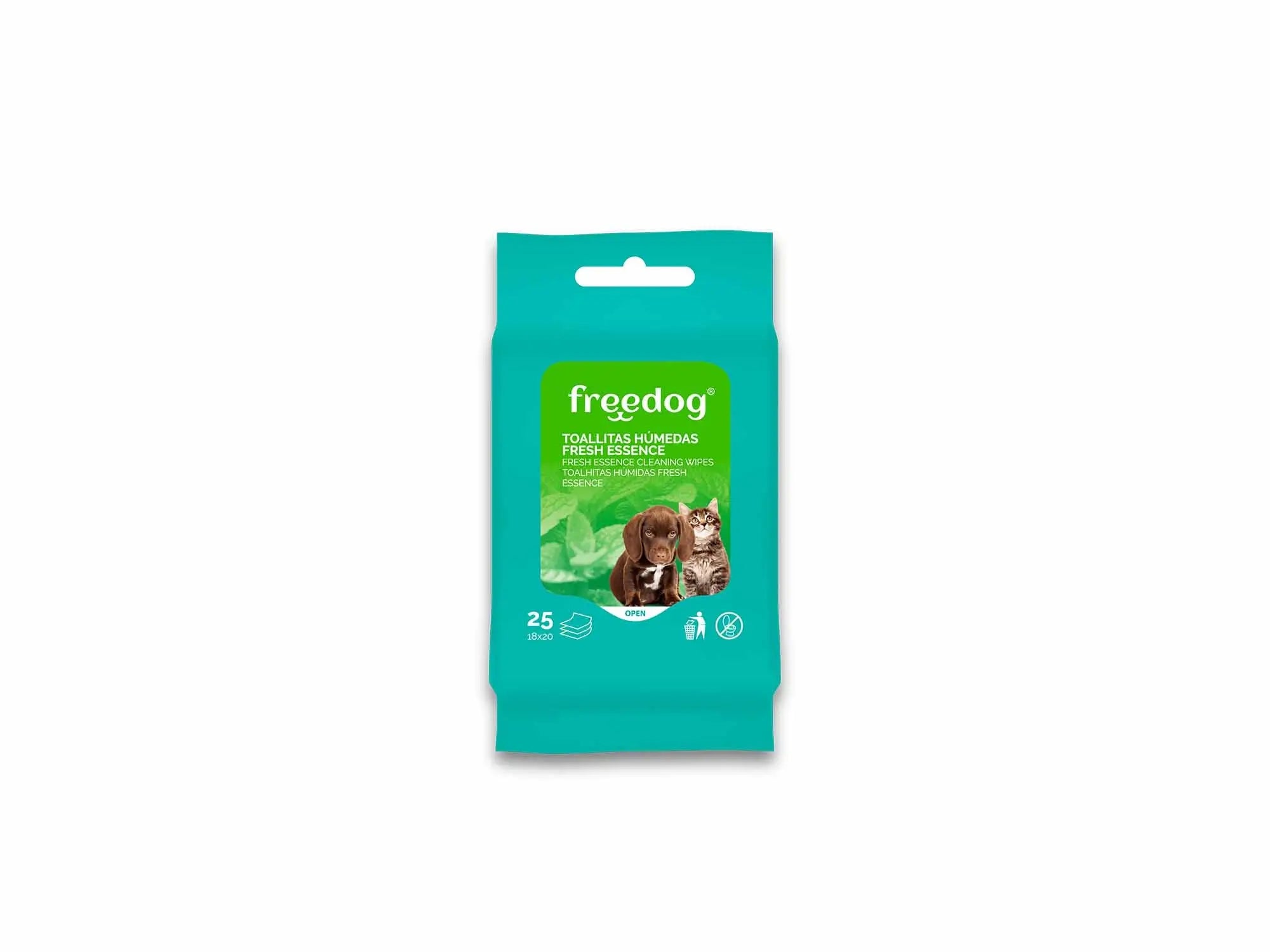 Freedog Fresh Wipes (Aloe ) Pocket 25 Ud 18X20Cm